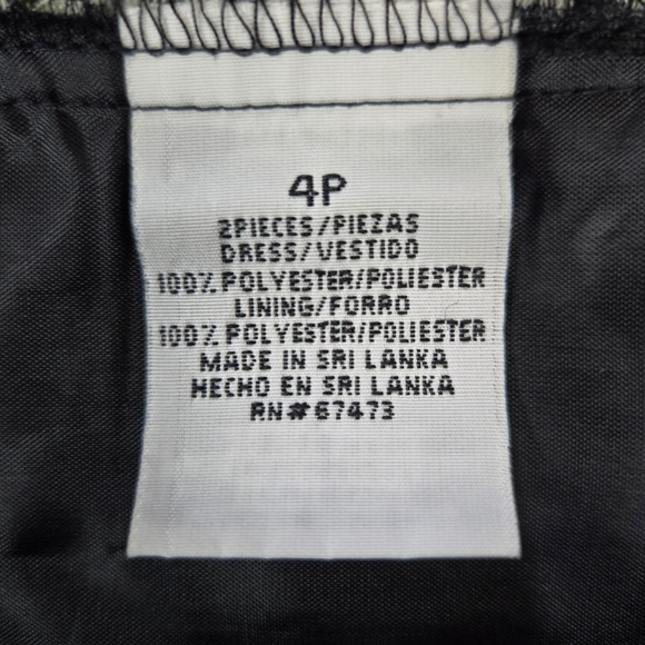 Vintage 90s Houndstooth Dress Jacket Set Danny & Nicole Dress Longline Blazer 4P - Picture 6 of 14